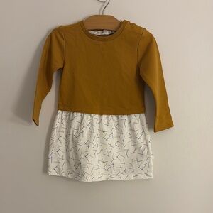 Yellow Long Sleeve Crew Neck Casual Top